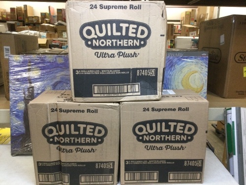 Lot of (3) Quilted Northern Ultra Plush Toilet Paper, 24 Supreme Rolls - New/Unopened - Lot 885