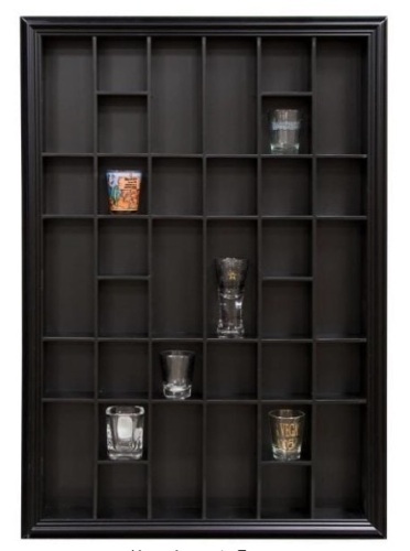 Pinnacle Gallery Solutions Black Shot Glass Shelf, Holds 36 - Appears New  - Lot 900