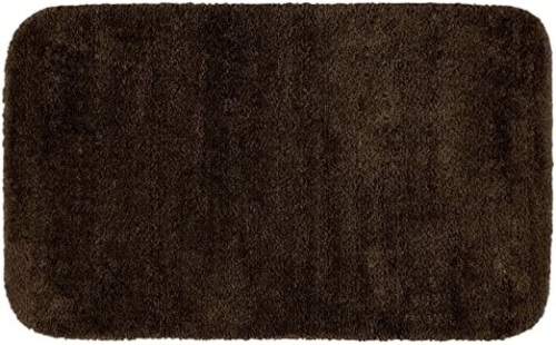 Plush Washable Nylon Bathroom Rug, 30" x 50", Chocolate - Appears New  - Lot 1077