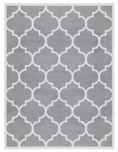 Ottomanson Contemporary Moroccan Gray 8' x 10' Abstract Area Rug - Appears New - Lot 618