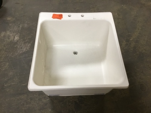 Utilatub 23 in. x 25 in. Polypropylene Floor Mount Laundry Tub, Missing Legs - Appears New - Lot 1088