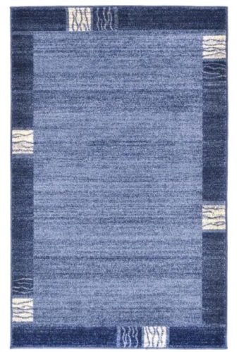 Unique Loom Del Mar Sarah Navy Blue 3' 3" x 5' 3" Area Rug - Appears New - Lot 623