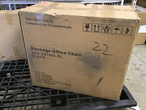 Massage Office Chair - Appears New - Lot 578