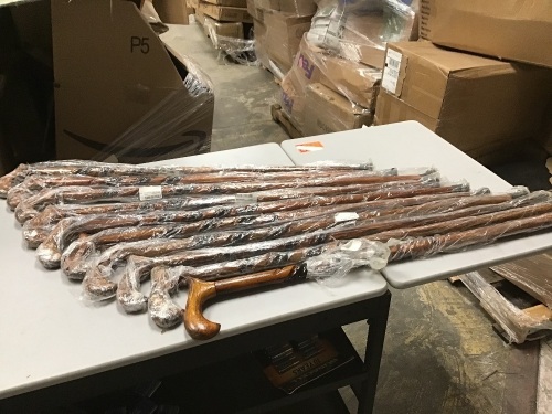 Lot of (10) Harvy Cane Men's Triple Twist Derby Canes - Appear New   - Lot 1111