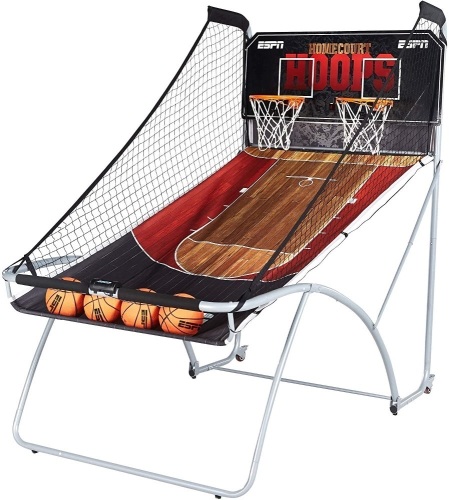 ESPN EZ Fold Indoor 2 Player Basketball Game with LED Scoring & Sounds - E-Comm Return, Appears New in Damaged Box  - Lot 1046