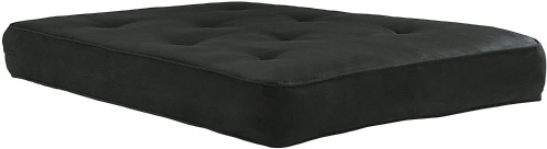 DHP 8 Inch Independently Encased Coil Futon Mattress, Black Microfiber - E-Comm Return, Appears New   - Lot 136
