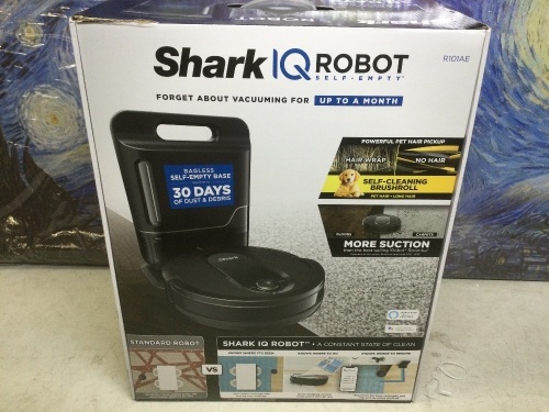 Shark IQ Wi-Fi Connected Robot Vacuum with XL Self-Empty Base - E-Comm Return, Used, Untested - Lot 649