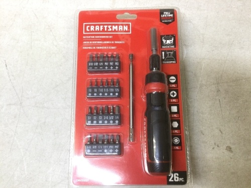 Craftsman 26-Piece Ratcheting Multi-Bit Screwdriver Set - New/Unopened  - Lot 124