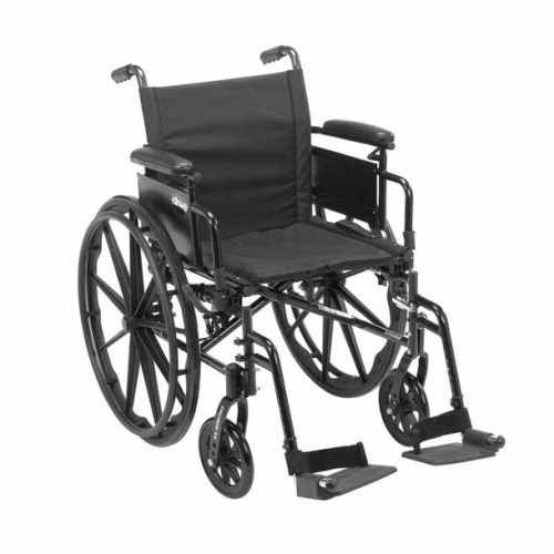 Cruiser X4 Wheelchair, 18" Flip Back, Adjustable Height, Detachable Full Arms, Swing-Away Footrests - E-Comm Return, Appears New in Damaged Box   - Lot 112