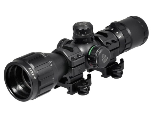 UTG 3-9X32 1" BugBuster Scope, AO, RGB Mil-dot, QD Rings , Black, Appears New - Lot 185