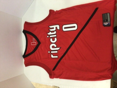 Lillard, Number 0, Ripcity Basketball Jersey, Appears New - Lot 194