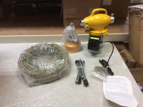 S-75 Drain Cleaning Machine - For Parts or Repair, Motor Hums When Turned On - Lot 334
