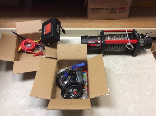 125000 lb Electric Winch 12V Synthetic Cable Off-Road ATV UTV Truck Trailer Winch - Appears New  - Lot 95