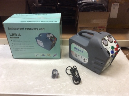 Portable Refrigerant Recovery Machine Charging Unit 115V 60Hz - E-Comm Return, Unknown Condition, Untested - Lot 329
