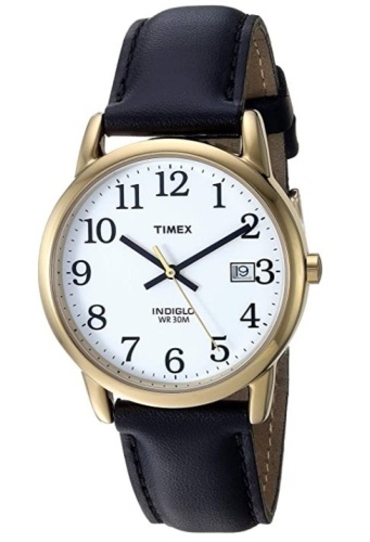 Timex Men's Easy Reader Date Leather Strap Watch, Appears New - Lot 414
