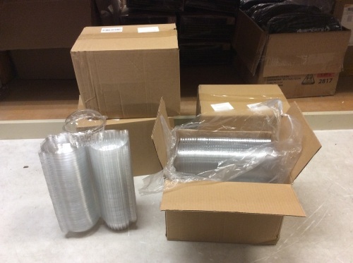 Lot of (4) Cases of Disposable Clear Plastic Hinged Cupcake Containers - New - Lot 117