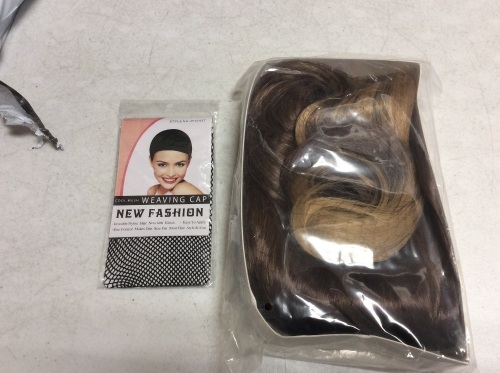 Lot of (13) Brown Wigs and Mesh Weaving Caps - New  - Lot 642