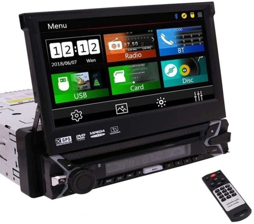 7" Touch Screen Bluetooth Car Stereo, GPS Navigation, CD/DVD Player, Detachable Anti Theft Front Panel - Appears New - Lot 1015