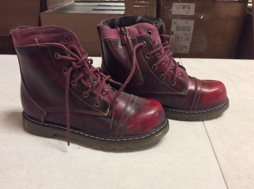 Lot of (11) Kids Patent Fur Combat Boots - Appear New - Lot 1040