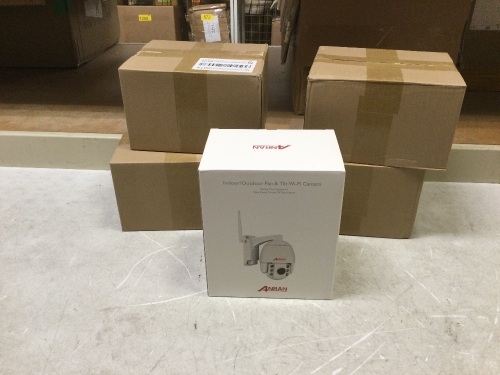 Lot of (5) Anran Indoor/Outdoor Pan & Tilt Wi-Fi Cameras. Appear New - Lot 65
