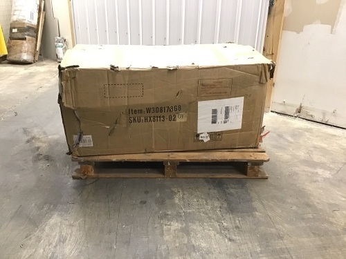 Light Grey Love Seat - E-Comm Return, Appears New in Damaged Box  - Lot 256a