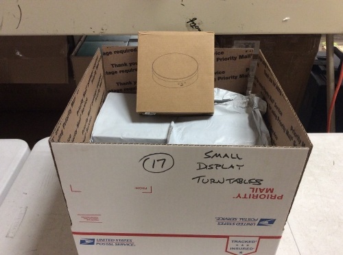Lot of (17) Small Display Turntables - Appear New, Untested - Lot 514