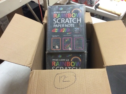 Lot of (12) MAXZONE Rainbow Scratch Off Art Kits - New - Lot 272