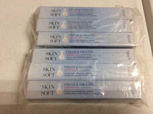 Lot of (6) Avon Skin So Soft Fresh & Smooth Sensitive Skin Facial Hair Removal Cream - New - Lot 764