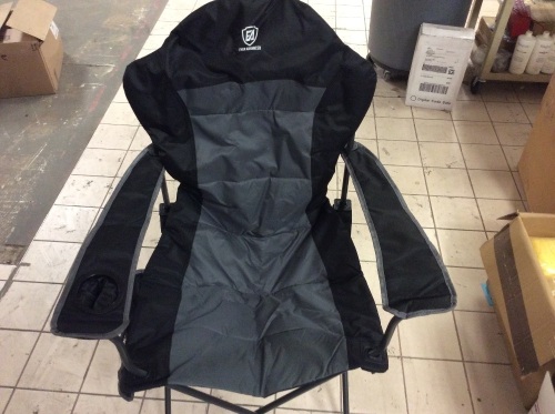 EVER ADVANCED Oversized Padded Quad Arm Chair Collapsible Steel Frame - Appears New  - Lot 575