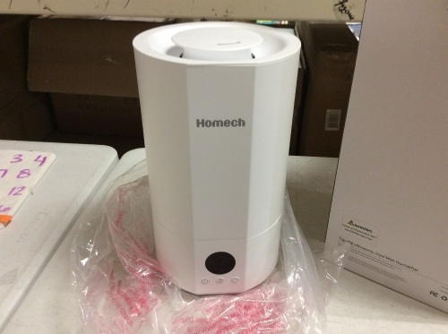 Homech Top-Fill Ultrasonic Cool Mist Humidifier - Appears New, Untested  - Lot 377