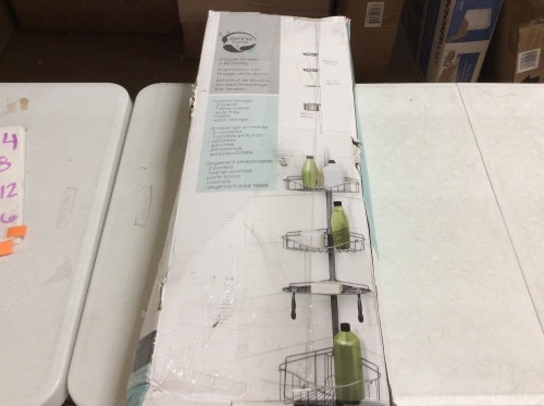 Zenna Home Shower Tension Pole Caddy - Unknown Condition - Lot 527