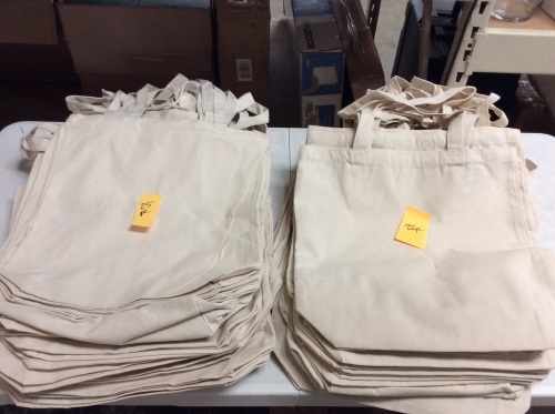 Lot of (50) Canvas Tote Bags - Appear New  - Lot 1011
