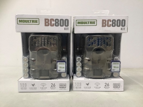 Lot of (2) Moultrie Trail Cameras, Untested, E-Commerce Return, Retail 99.99ea