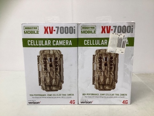 Lot of (2) Moultrie XV-7000i Cellular Trail Cams, E-Commerce Return, Untested, Retail - $479.98