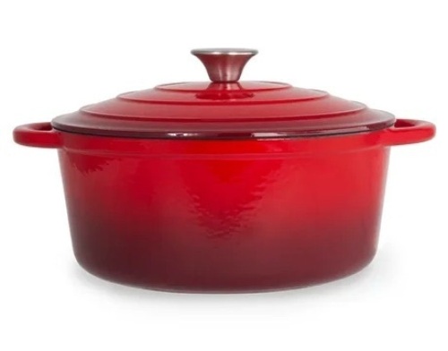 Lexi Home 5 Quarts qt. Cast Iron Oval Dutch Oven, Appears New, Retail - $55.00