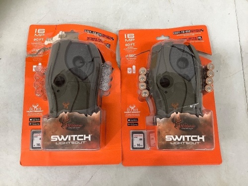 Lot of (2) Wildgame Innovations Trail Cameras, Untested, E-Commerce Return, Retail 139.98