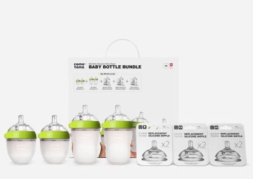 Comotomo Baby Bottle Gift Set, Appears New, Retail 59.99