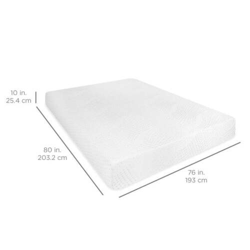 10in Dual Layered Memory Foam Mattress w/ CertiPUR-US Certified Foam - Lot 2638