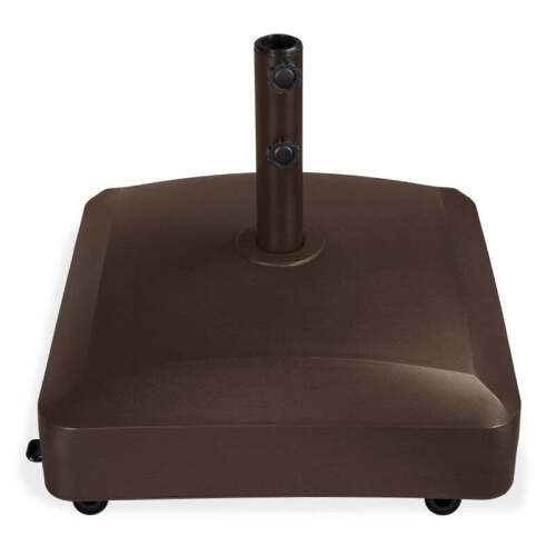 Fillable Mobile Umbrella Base Stand w/ 4 Wheels, 2 Locks, 123lb Capacity - Lot 2650