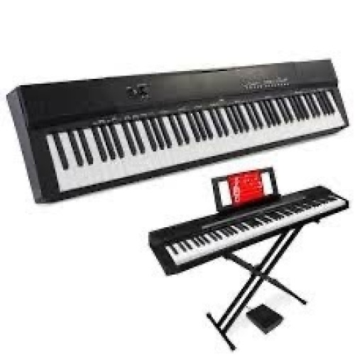 88-Key Digital Piano Set w/ Semi-Weighted Keys, Stand, Sustain Pedal - Lot 2741
