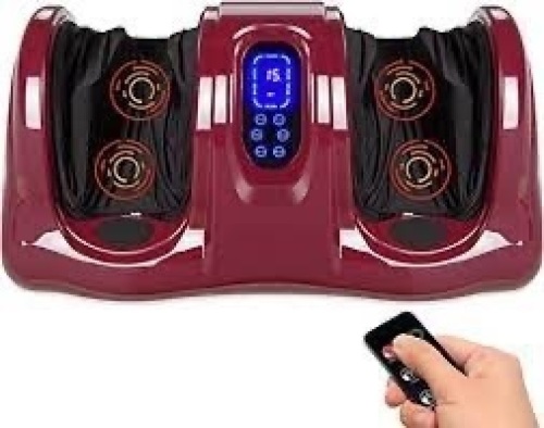 Reflexology Shiatsu Foot Massager w/ High-Intensity Rollers, Remote Control - Lot 2791