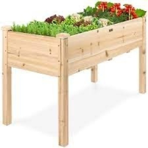 Raised Garden Bed, Elevated Wood Garden Planter Stand - Lot 2803