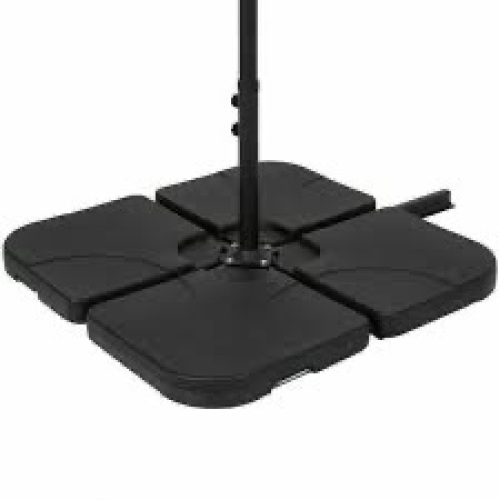 4-Piece Cantilever Offset Patio Umbrella Stand Square Base Plate Set - Lot 2843