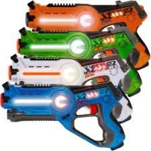 Set of 4 Infrared Laser Tag Guns for Kids & Adults w/ 4 Settings - Lot 2885