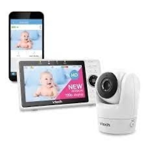 VTech Upgraded Smart WiFi Baby Monitor VM901, 5-inch 720p Display, 1080p Camera, HD NightVision - Lot 2914