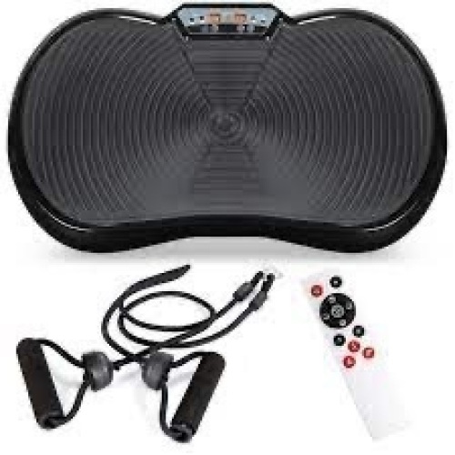 Vibration Plate Exercise Machine Full Body Fitness Platform w/ Bands - Lot 2920