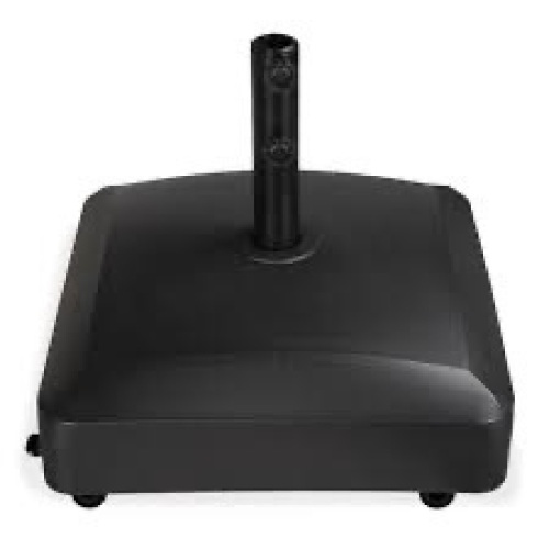 Fillable Mobile Umbrella Base Stand w/ 4 Wheels, 2 Locks, 123lb Capacity - Lot 2969