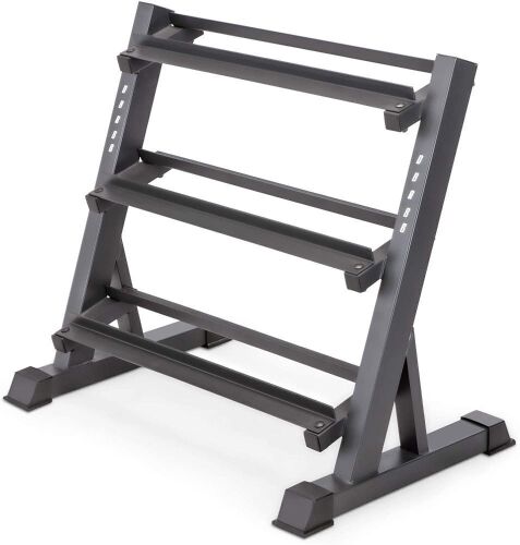 Marcy 3-Tier Dumbbell Rack Multilevel Weight Storage Organizer for Home Gym - Lot 92