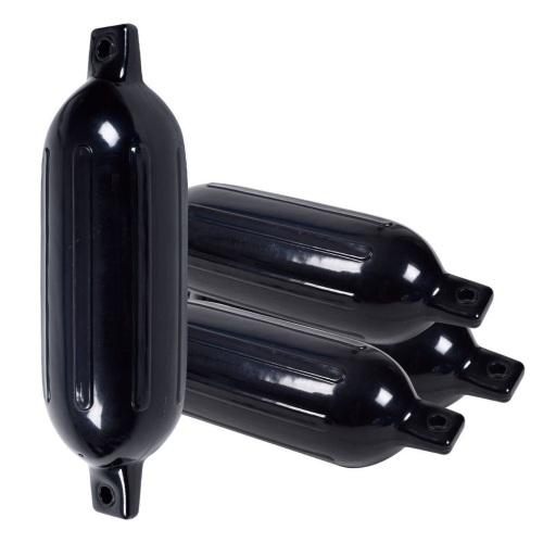 Lot of (4) Ribbed Marine 6.5" X 23" Boat Fender Vinyl Bumper-Black OP2561BK  - Lot 106