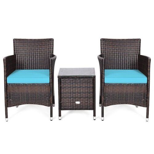 3 Piece Patio Rattan Wicker Furniture Set - Lot 119